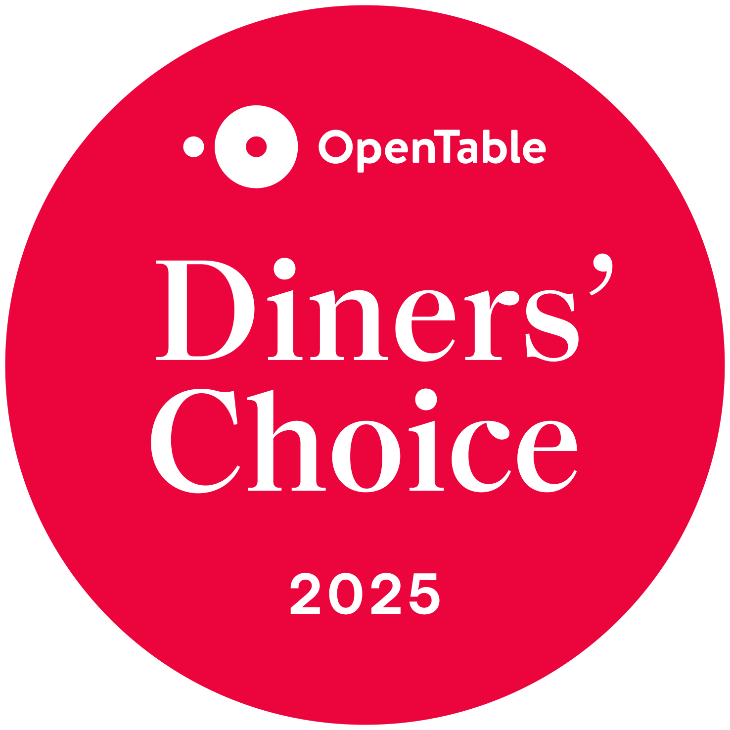 OpenTable Diners' Choice 2025